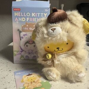 Miniso Hello Kitty and Friends Pompompurin Plush Pendant - Cream and Yellow